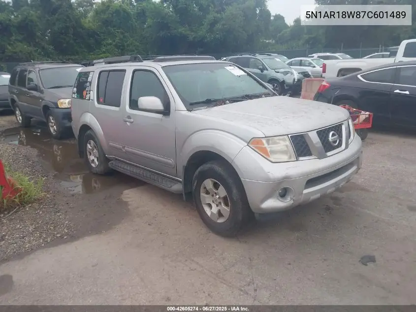 2007 Nissan Pathfinder Se VIN: 5N1AR18W87C601489 Lot: 42605274