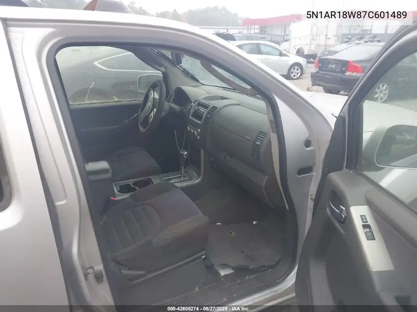 2007 Nissan Pathfinder Se VIN: 5N1AR18W87C601489 Lot: 42605274