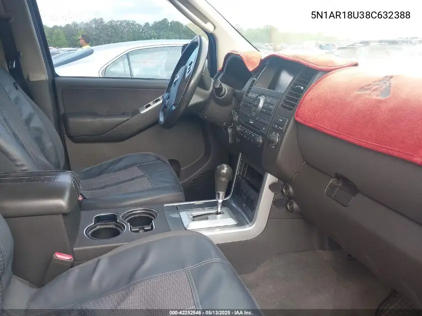 2008 Nissan Pathfinder Se VIN: 5N1AR18U38C632388 Lot: 42252546