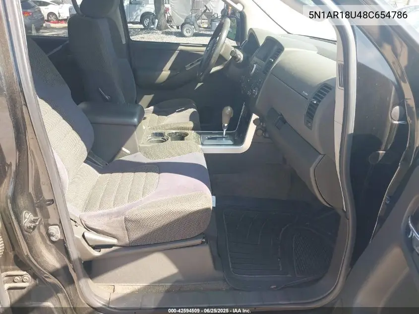 2008 Nissan Pathfinder Se VIN: 5N1AR18U48C654786 Lot: 42594509