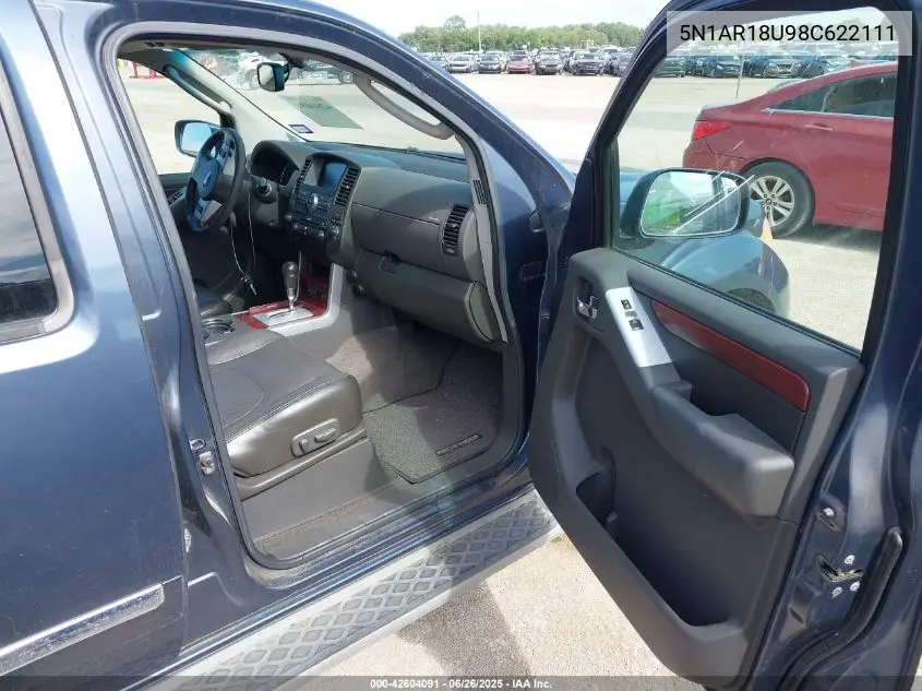 2008 Nissan Pathfinder Le VIN: 5N1AR18U98C622111 Lot: 42604091