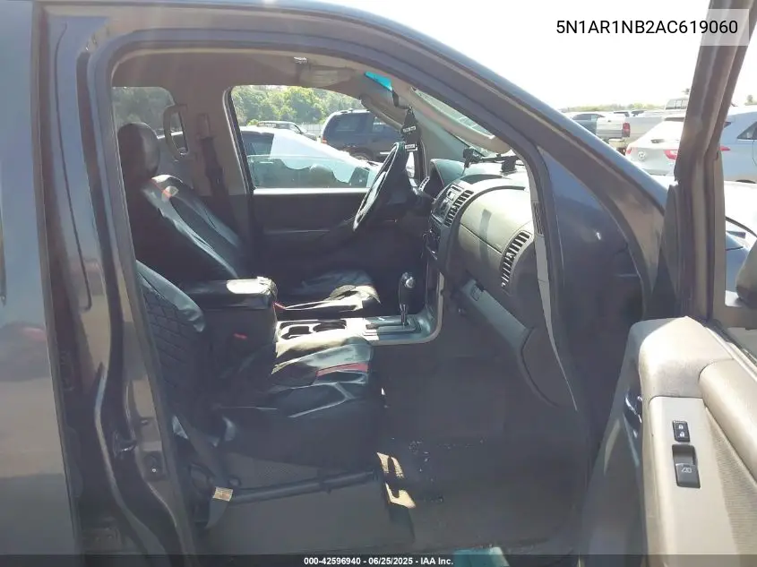 2010 Nissan Pathfinder S VIN: 5N1AR1NB2AC619060 Lot: 42596940