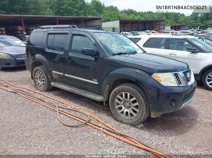 2010 Nissan Pathfinder Le V8 VIN: 5N1BR1NB4AC605021 Lot: 42598549