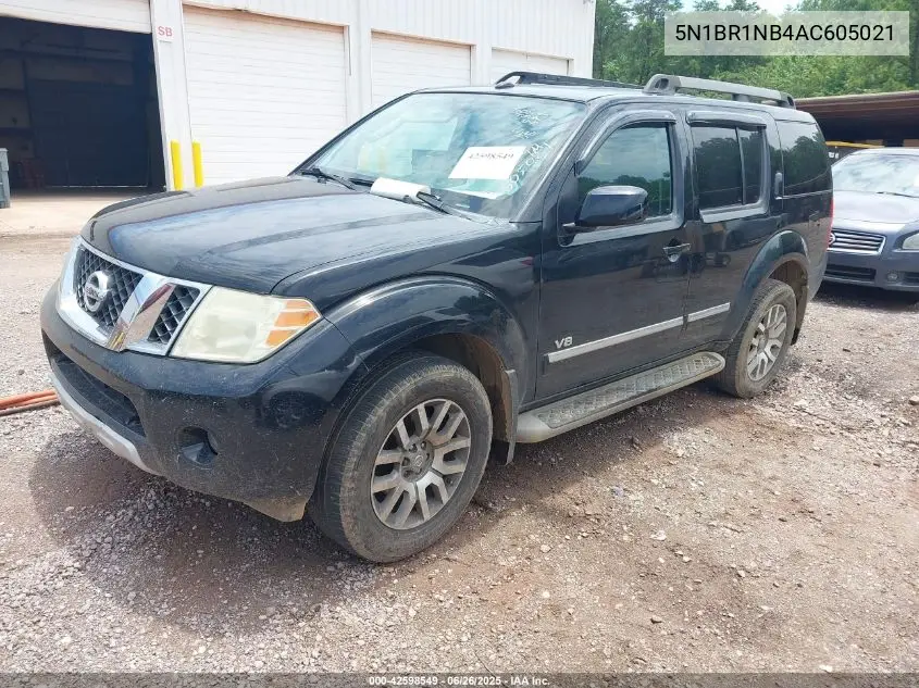 2010 Nissan Pathfinder Le V8 VIN: 5N1BR1NB4AC605021 Lot: 42598549