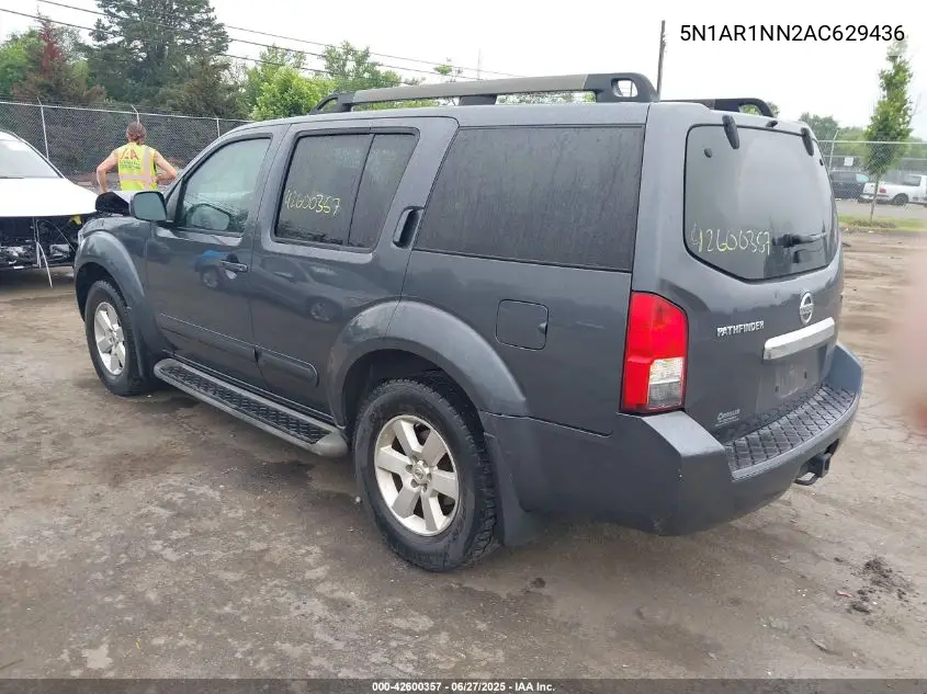 2010 Nissan Pathfinder Se VIN: 5N1AR1NN2AC629436 Lot: 42600357