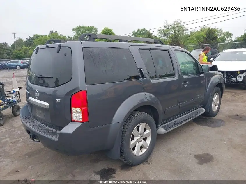 2010 Nissan Pathfinder Se VIN: 5N1AR1NN2AC629436 Lot: 42600357