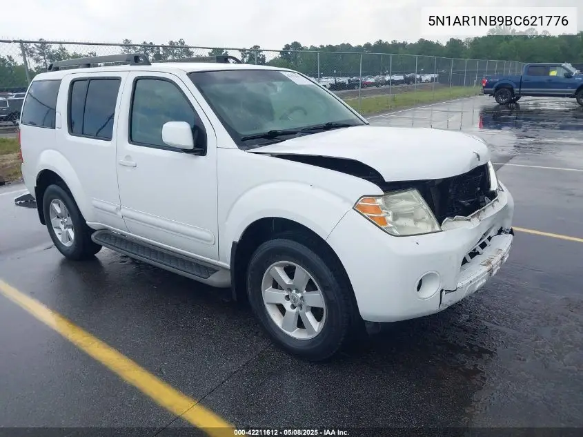 2011 Nissan Pathfinder Sv VIN: 5N1AR1NB9BC621776 Lot: 42211612