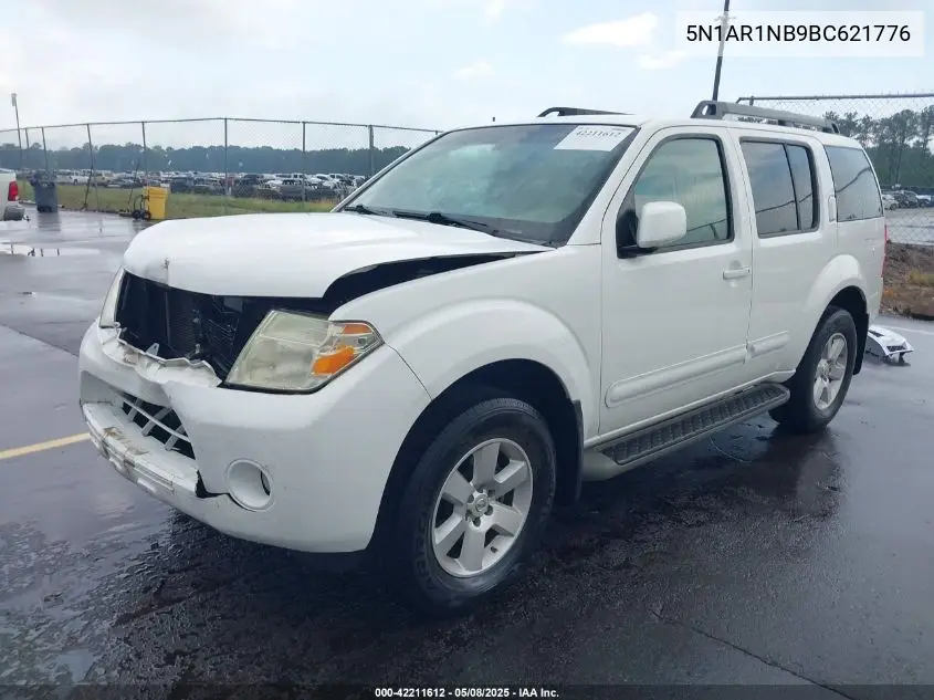 2011 Nissan Pathfinder Sv VIN: 5N1AR1NB9BC621776 Lot: 42211612
