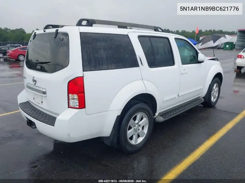 2011 Nissan Pathfinder Sv VIN: 5N1AR1NB9BC621776 Lot: 42211612