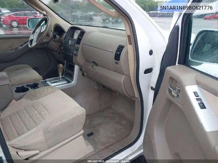 2011 Nissan Pathfinder Sv VIN: 5N1AR1NB9BC621776 Lot: 42211612