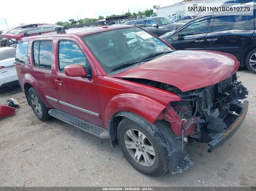 2011 Nissan Pathfinder Silver VIN: 5N1AR1NN1BC610779 Lot: 42232246