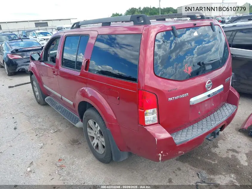 2011 Nissan Pathfinder Silver VIN: 5N1AR1NN1BC610779 Lot: 42232246