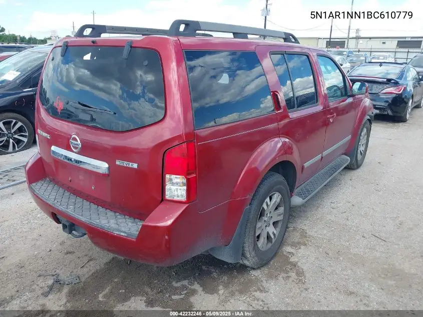 2011 Nissan Pathfinder Silver VIN: 5N1AR1NN1BC610779 Lot: 42232246
