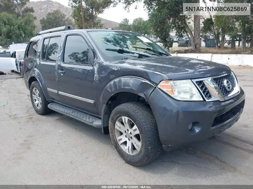 2011 Nissan Pathfinder Silver VIN: 5N1AR1NN0BC625869 Lot: 42239350