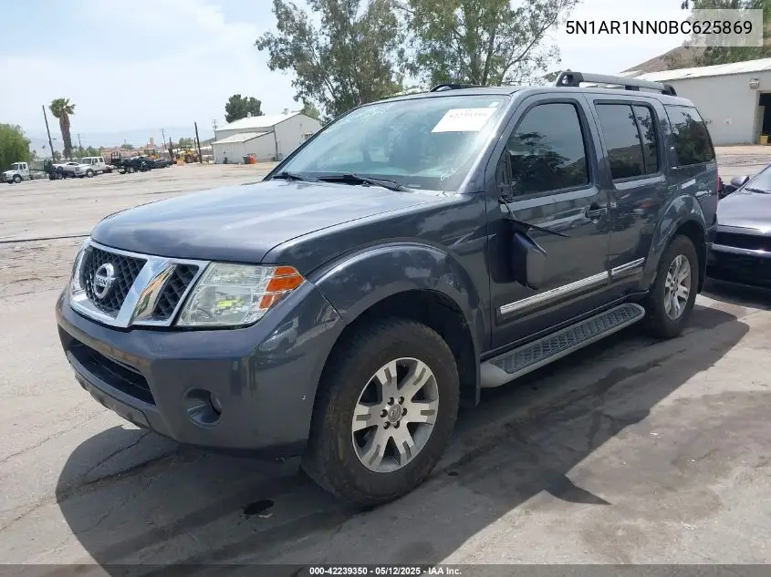 2011 Nissan Pathfinder Silver VIN: 5N1AR1NN0BC625869 Lot: 42239350