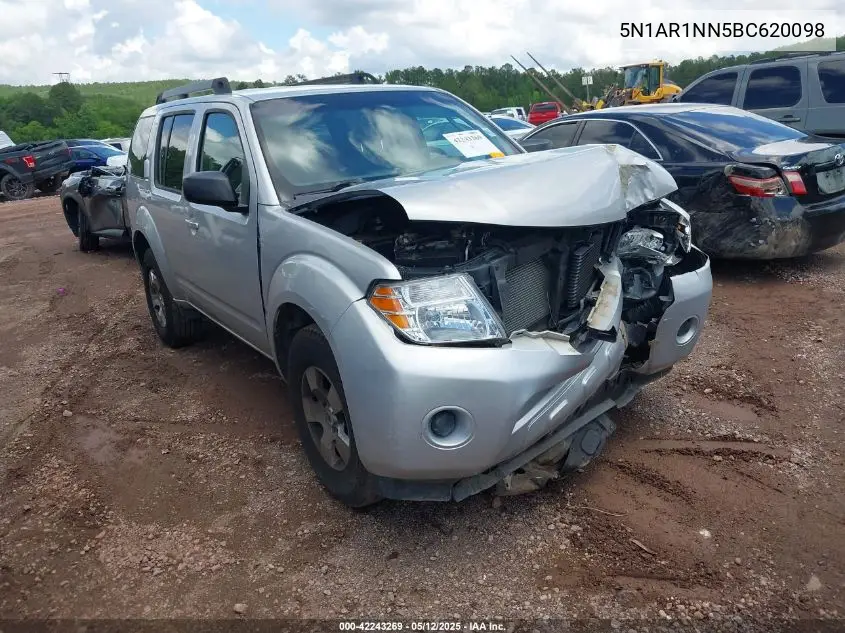 2011 Nissan Pathfinder S VIN: 5N1AR1NN5BC620098 Lot: 42243269