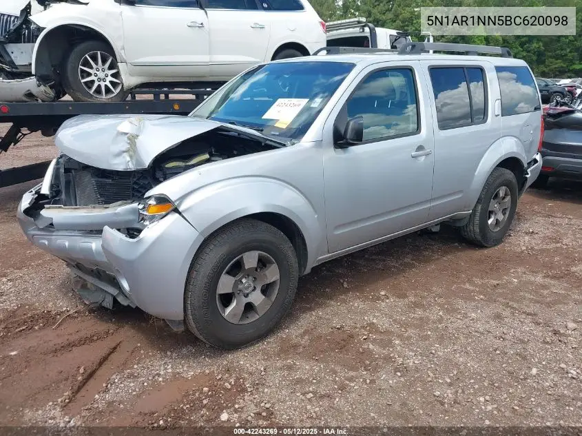 2011 Nissan Pathfinder S VIN: 5N1AR1NN5BC620098 Lot: 42243269