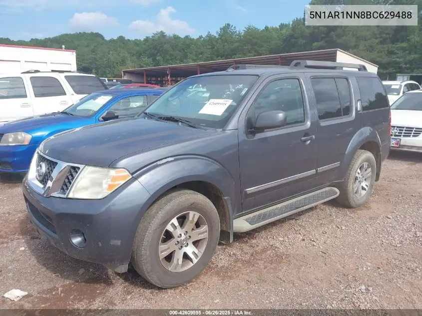 2011 Nissan Pathfinder Silver VIN: 5N1AR1NN8BC629488 Lot: 42609595