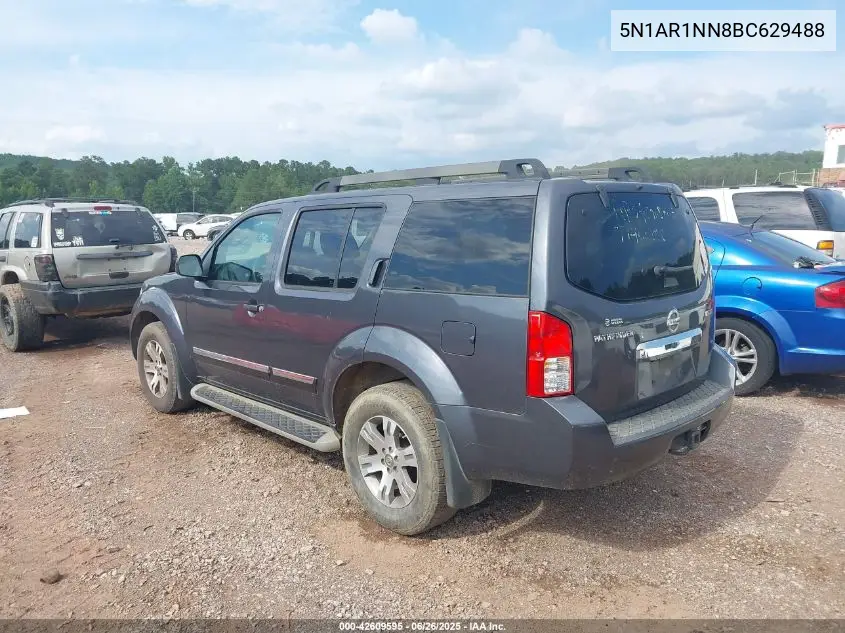 2011 Nissan Pathfinder Silver VIN: 5N1AR1NN8BC629488 Lot: 42609595