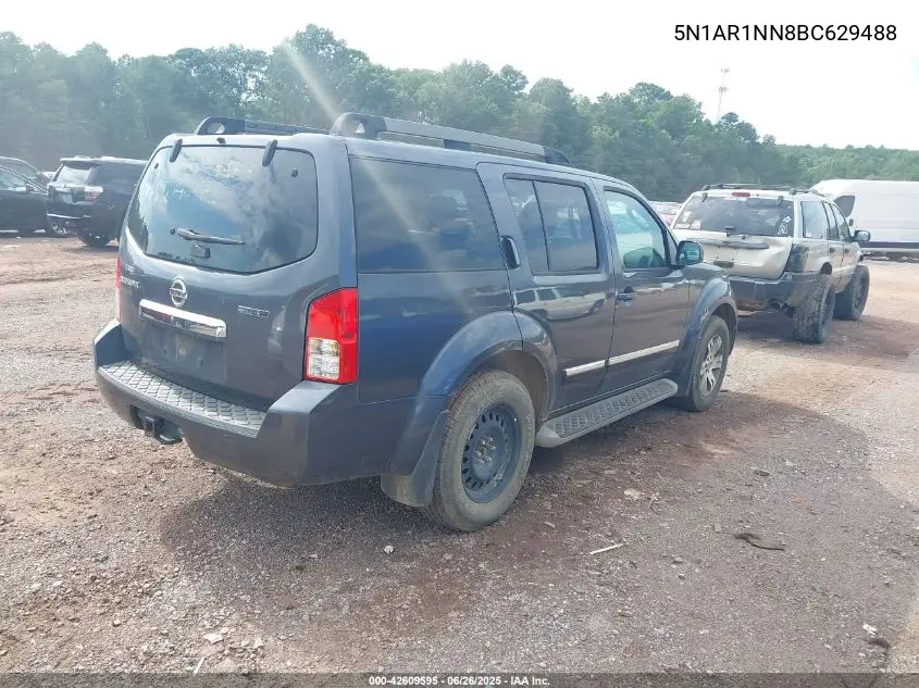 2011 Nissan Pathfinder Silver VIN: 5N1AR1NN8BC629488 Lot: 42609595