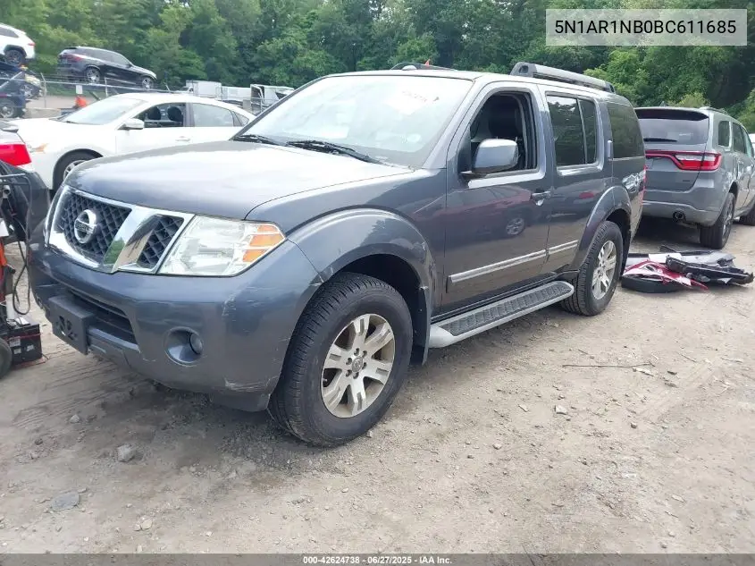 2011 Nissan Pathfinder Silver VIN: 5N1AR1NB0BC611685 Lot: 42624738