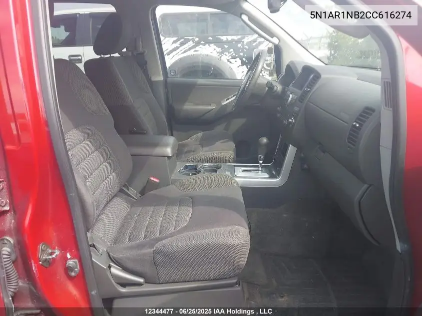 2012 Nissan Pathfinder VIN: 5N1AR1NB2CC616274 Lot: 12344477