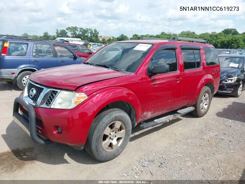 5N1AR1NN1CC619273 2012 Nissan Pathfinder S