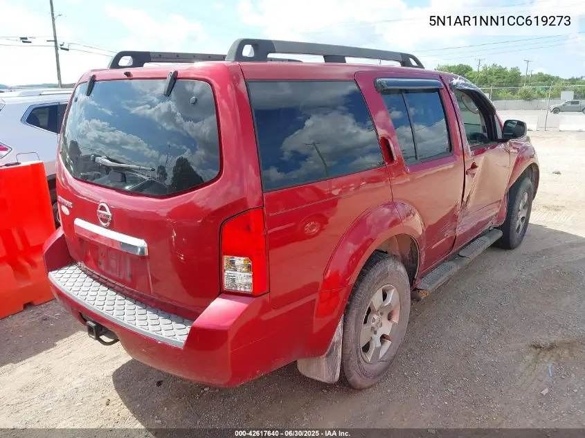 5N1AR1NN1CC619273 2012 Nissan Pathfinder S