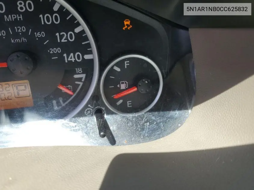 2012 Nissan Pathfinder S VIN: 5N1AR1NB0CC625832 Lot: 42631349
