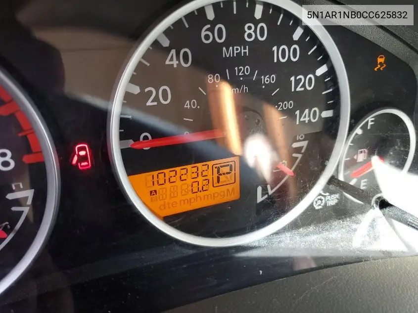 2012 Nissan Pathfinder S VIN: 5N1AR1NB0CC625832 Lot: 42631349