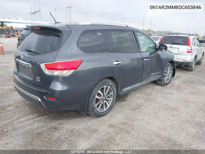 2013 Nissan Pathfinder Platinum/S/Sl/Sv VIN: 5N1AR2MM8DC603846 Lot: 12315315X