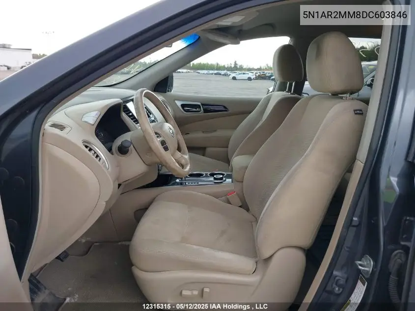 2013 Nissan Pathfinder Platinum/S/Sl/Sv VIN: 5N1AR2MM8DC603846 Lot: 12315315X
