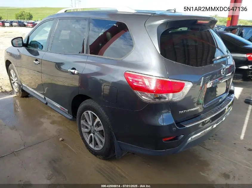 2013 Nissan Pathfinder Sl VIN: 5N1AR2MMXDC647136 Lot: 42508814