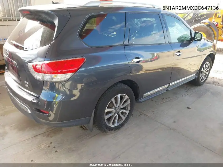 2013 Nissan Pathfinder Sl VIN: 5N1AR2MMXDC647136 Lot: 42508814