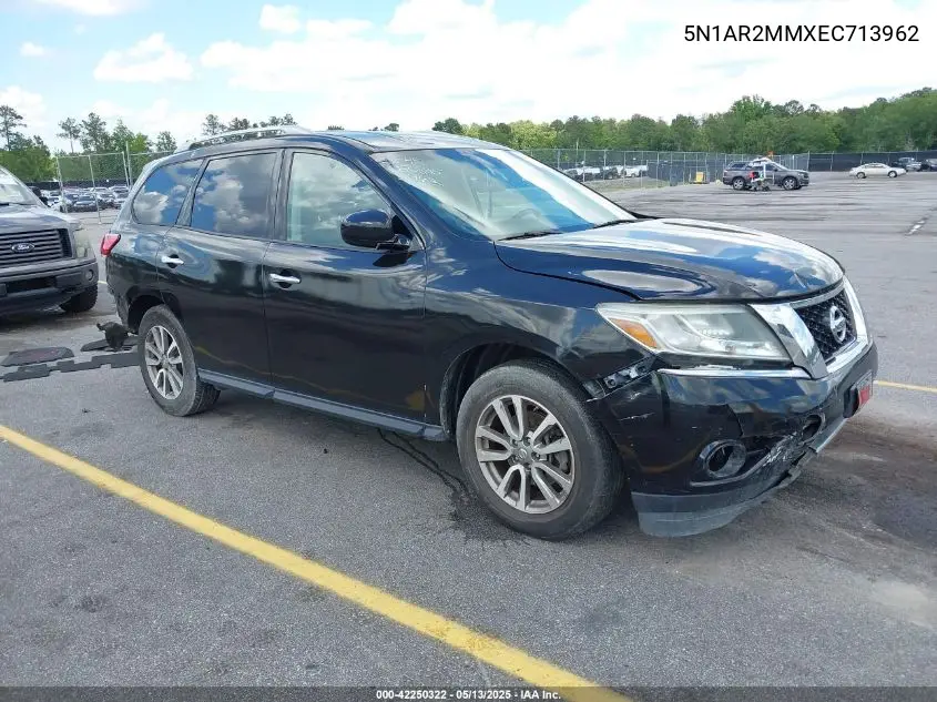 2014 Nissan Pathfinder Sv VIN: 5N1AR2MMXEC713962 Lot: 42250322