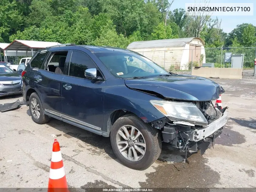 2014 Nissan Pathfinder S VIN: 5N1AR2MN1EC617100 Lot: 42615847