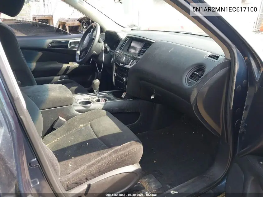 2014 Nissan Pathfinder S VIN: 5N1AR2MN1EC617100 Lot: 42615847