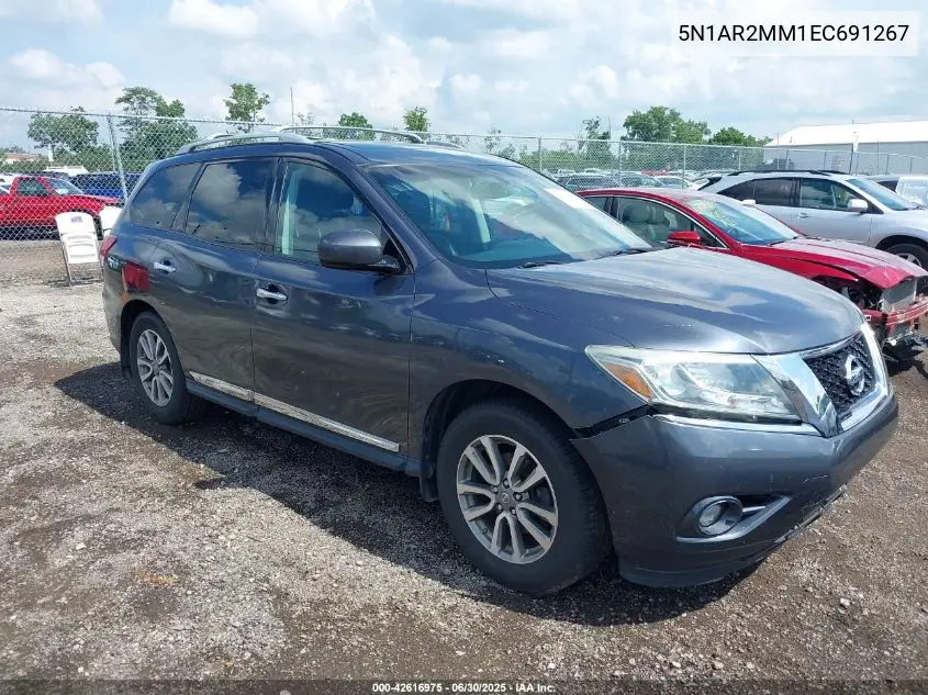 2014 Nissan Pathfinder Sl VIN: 5N1AR2MM1EC691267 Lot: 42616975