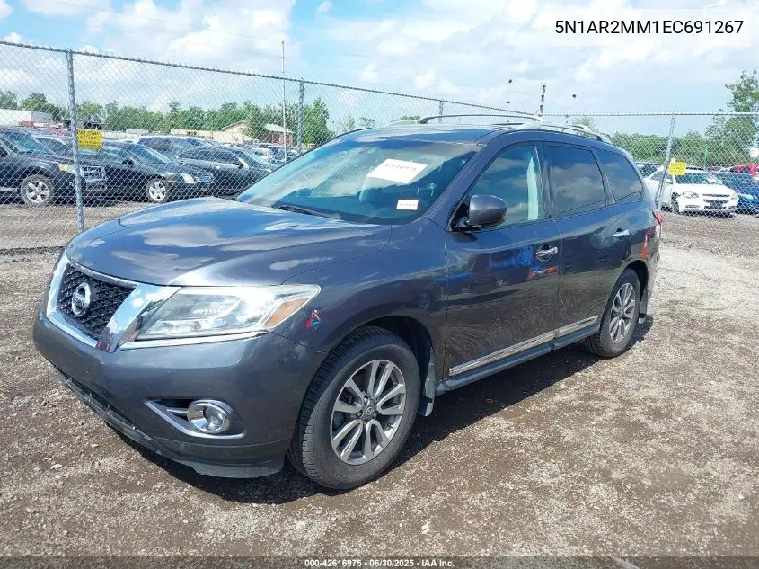 2014 Nissan Pathfinder Sl VIN: 5N1AR2MM1EC691267 Lot: 42616975