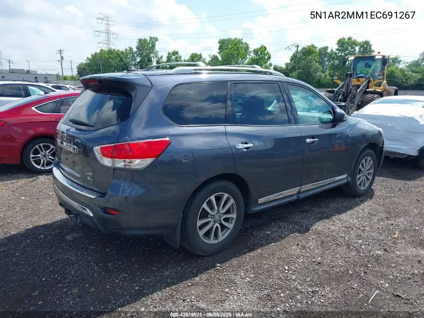 2014 Nissan Pathfinder Sl VIN: 5N1AR2MM1EC691267 Lot: 42616975