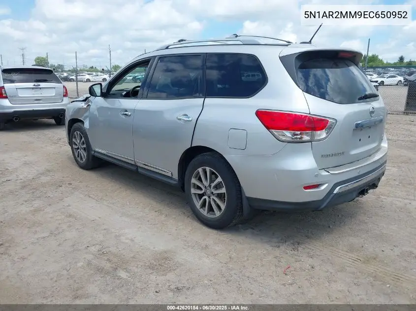 2014 Nissan Pathfinder Sl VIN: 5N1AR2MM9EC650952 Lot: 42620154