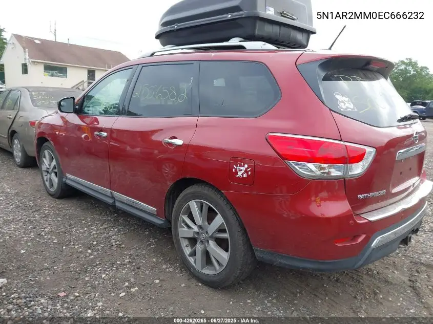2014 Nissan Pathfinder Platinum VIN: 5N1AR2MM0EC666232 Lot: 42620265