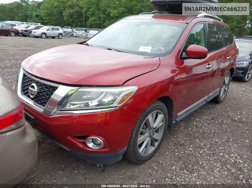 2014 Nissan Pathfinder Platinum VIN: 5N1AR2MM0EC666232 Lot: 42620265