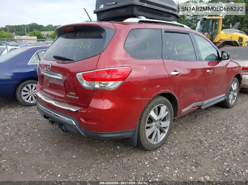 2014 Nissan Pathfinder Platinum VIN: 5N1AR2MM0EC666232 Lot: 42620265