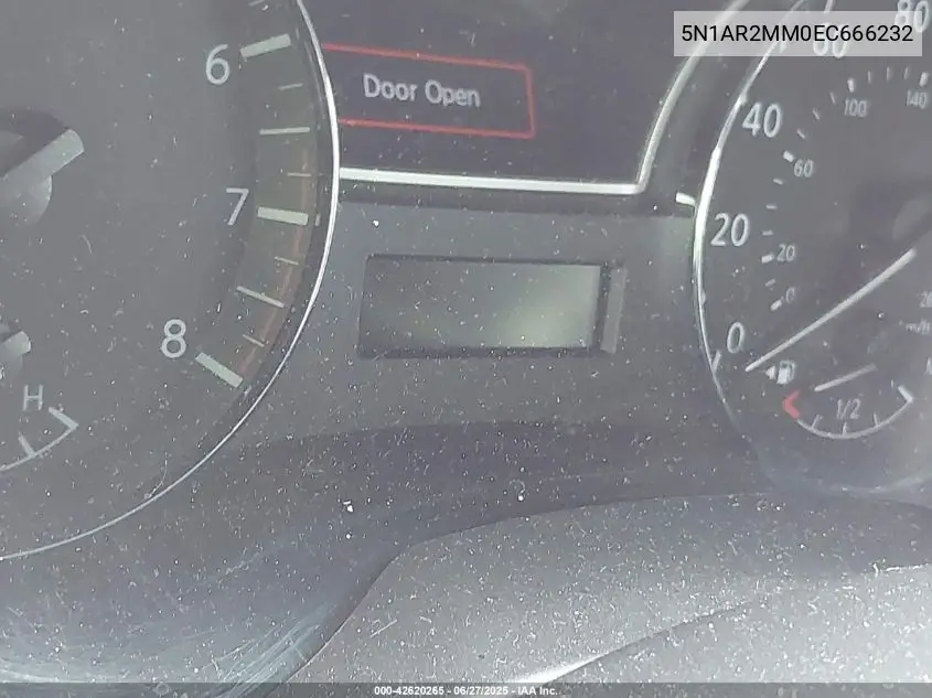 2014 Nissan Pathfinder Platinum VIN: 5N1AR2MM0EC666232 Lot: 42620265