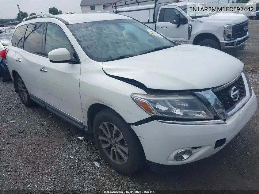 2014 Nissan Pathfinder Sl VIN: 5N1AR2MM1EC697442 Lot: 42622237