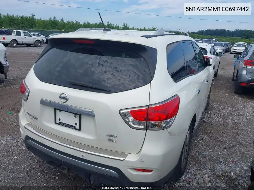 2014 Nissan Pathfinder Sl VIN: 5N1AR2MM1EC697442 Lot: 42622237
