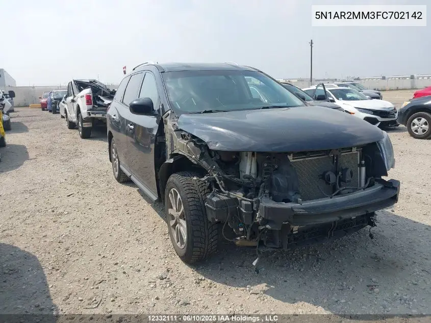 2015 Nissan Pathfinder Platinum/S/Sl/Sv VIN: 5N1AR2MM3FC702142 Lot: 12332111