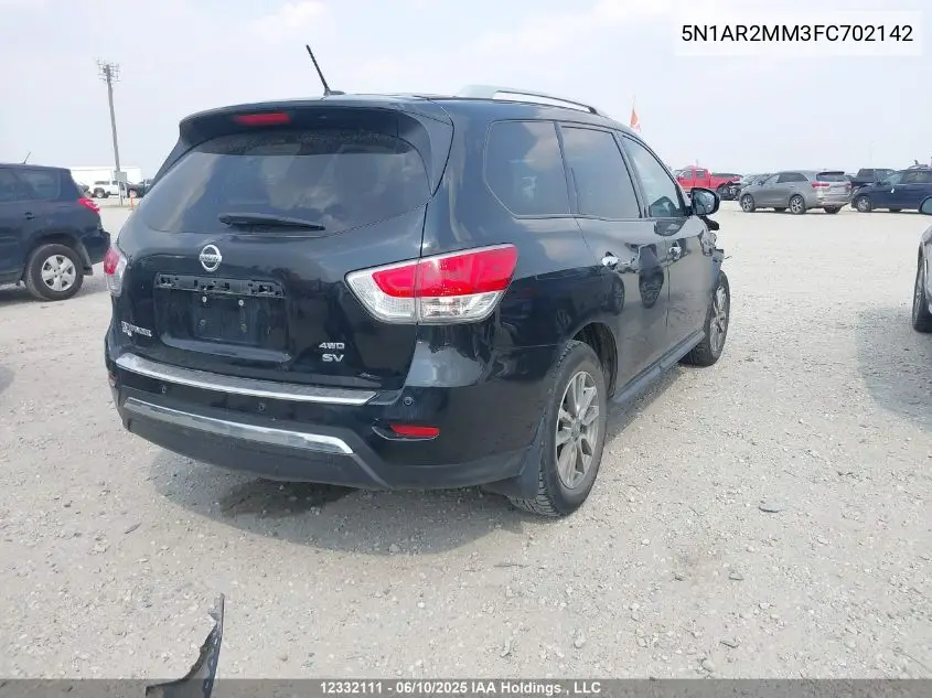 2015 Nissan Pathfinder Platinum/S/Sl/Sv VIN: 5N1AR2MM3FC702142 Lot: 12332111
