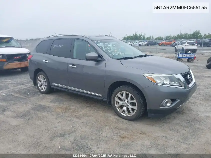 2015 Nissan Pathfinder S/Sv/Sl/Platinum VIN: 5N1AR2MM0FC656155 Lot: 12351664